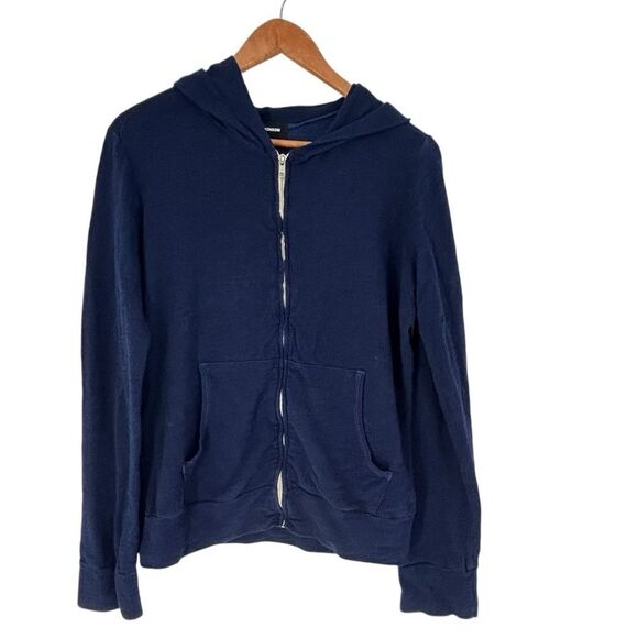 Monrow Supersoft Zip Up Hoody Navy, Medium - Picture 4 of 10